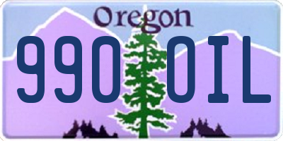 OR license plate 990OIL