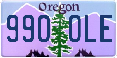 OR license plate 990OLE