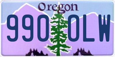 OR license plate 990OLW