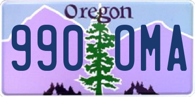 OR license plate 990OMA