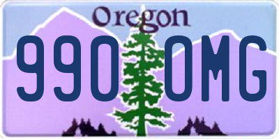 OR license plate 990OMG