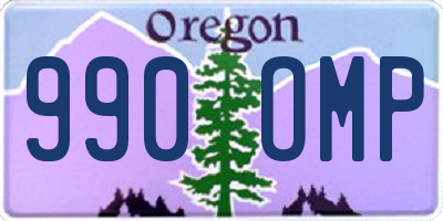 OR license plate 990OMP