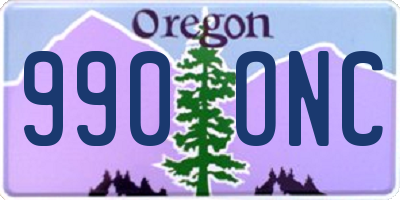 OR license plate 990ONC