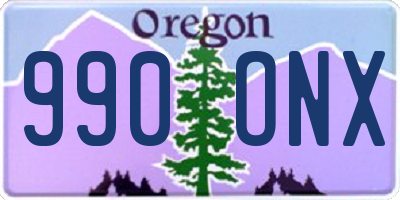 OR license plate 990ONX