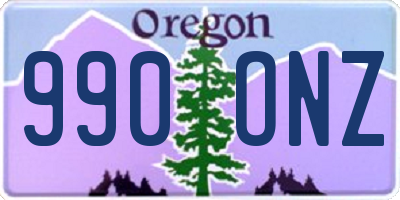 OR license plate 990ONZ