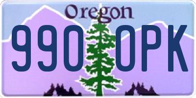 OR license plate 990OPK