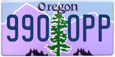 OR license plate 990OPP