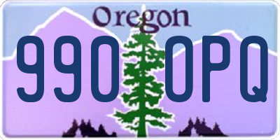 OR license plate 990OPQ