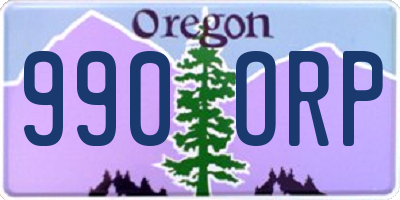 OR license plate 990ORP
