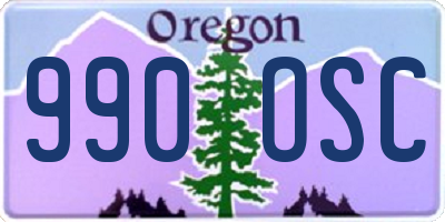 OR license plate 990OSC
