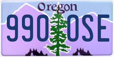 OR license plate 990OSE