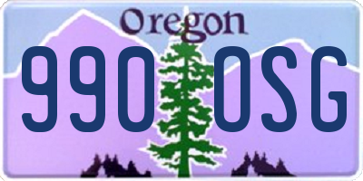 OR license plate 990OSG
