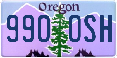 OR license plate 990OSH