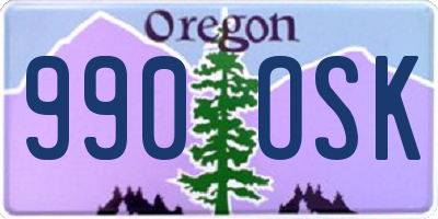 OR license plate 990OSK