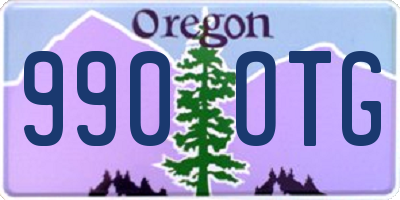 OR license plate 990OTG