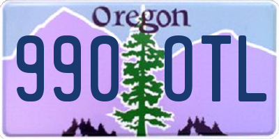 OR license plate 990OTL