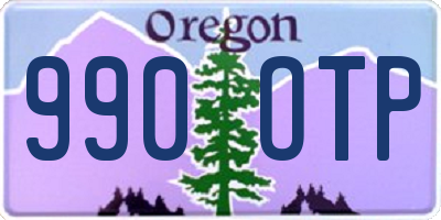 OR license plate 990OTP