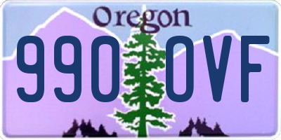OR license plate 990OVF