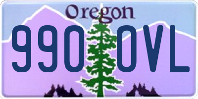 OR license plate 990OVL
