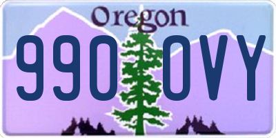 OR license plate 990OVY