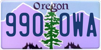 OR license plate 990OWA