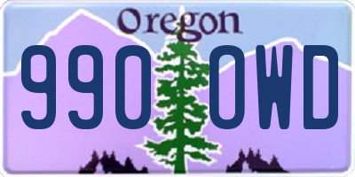 OR license plate 990OWD