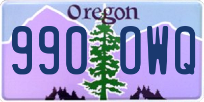 OR license plate 990OWQ