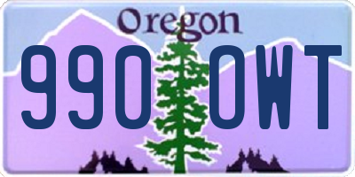 OR license plate 990OWT