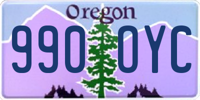 OR license plate 990OYC