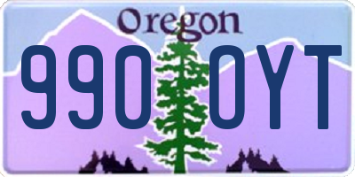 OR license plate 990OYT