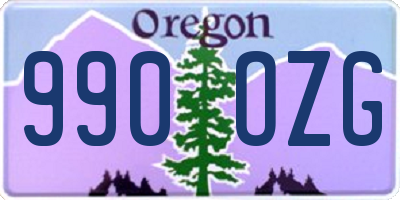 OR license plate 990OZG