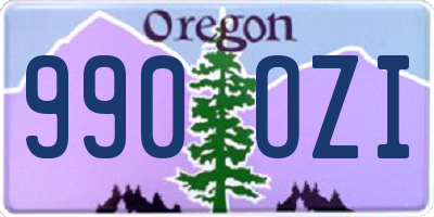 OR license plate 990OZI