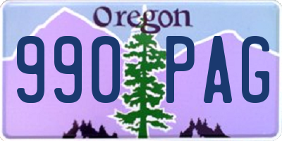 OR license plate 990PAG