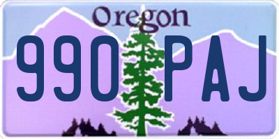 OR license plate 990PAJ