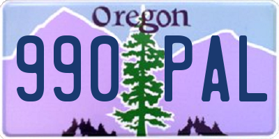 OR license plate 990PAL