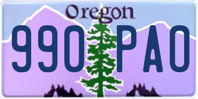 OR license plate 990PAO