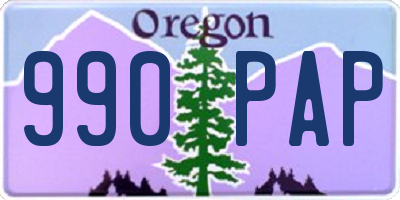 OR license plate 990PAP