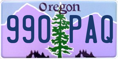 OR license plate 990PAQ