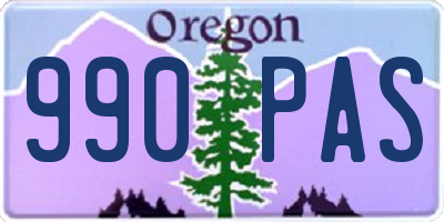 OR license plate 990PAS