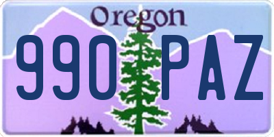 OR license plate 990PAZ