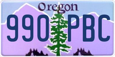 OR license plate 990PBC