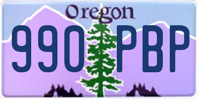 OR license plate 990PBP