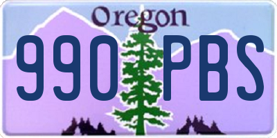 OR license plate 990PBS