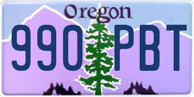 OR license plate 990PBT