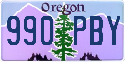 OR license plate 990PBY