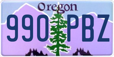 OR license plate 990PBZ