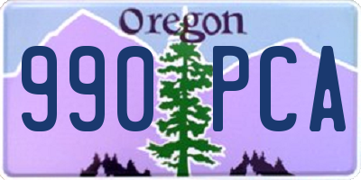OR license plate 990PCA