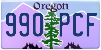 OR license plate 990PCF