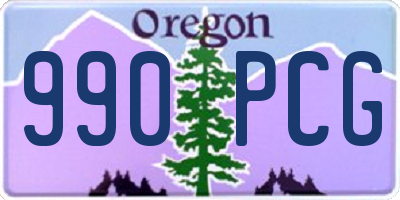 OR license plate 990PCG