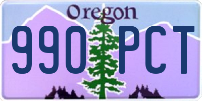 OR license plate 990PCT